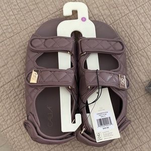 Hazy Plum Calia Quilted Sandals